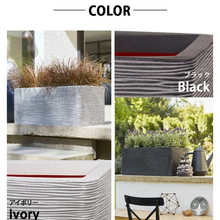 画像をギャラリービューアに読み込む, CAPI プランター レクタングル リブ 幅73cmx高さ32cm 【軽くて環境にやさしい植木鉢】