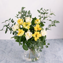 画像をギャラリービューアに読み込む, 【敬老の日ギフト】ローズブーケ (黄色&白)