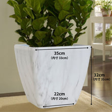 画像をギャラリービューアに読み込む, クラッシーポット マーブル スクエア 11号 高さ32cm