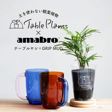 画像をギャラリービューアに読み込む, 【カンパイプランツ!】テーブルプランツ(Table Plants) テーブルヤシ×amabro GRIP MUG セット(土を使わない観葉植物)