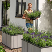 画像をギャラリービューアに読み込む, 【キャスター付き菜園植木鉢】KETER Sequoia planterM(セコアプランター)長角98cm