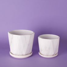 画像をギャラリービューアに読み込む, 【おしゃれな植木鉢】SHEL'TTER GREEN マーブル陶器ポット グレー系