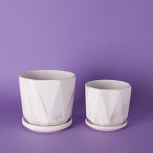 画像をギャラリービューアに読み込む, 【おしゃれな植木鉢】SHEL'TTER GREEN マーブル陶器ポット グレー系