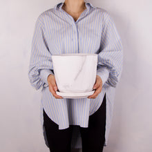 画像をギャラリービューアに読み込む, 【おしゃれな植木鉢】SHEL'TTER GREEN マーブル陶器ポット グレー系