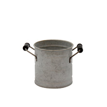 画像をギャラリービューアに読み込む, 【2個セット】ブリキポット ブラックハンドル (Sサイズ/Mサイズ)