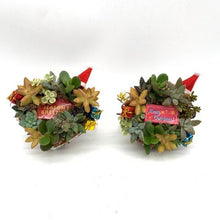 画像をギャラリービューアに読み込む, 【クリスマスに】多肉植物 置き型リース ハート・丸型 2種セット