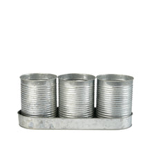 画像をギャラリービューアに読み込む, ブリキカン 直径9.5cm 3ポットセット