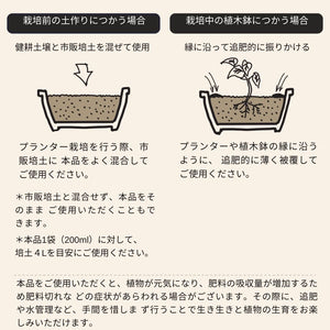 【家庭菜園用】健耕土壌 200ml （美味しい野菜作りに）